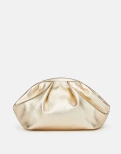 Metallic Lambskin Leather Pochette Clutch