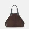 Suede & Leather L Tote -Urban Chic Wear Store a2677 hgbx wood multi