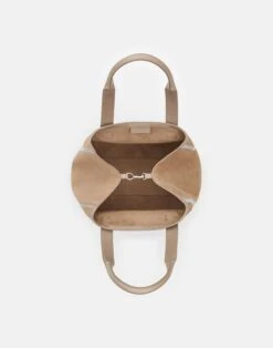 Suede & Leather L Tote—Small -Urban Chic Wear Store a2739 hgbx hickory detail