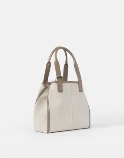 Linen-Hemp Canvas L Tote—Small -Urban Chic Wear Store a2747 hgbx taupe multi other