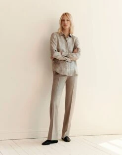 Diffused Houndstooth Print Silk Twill Button Blouse 11 Diffused Houndstooth Print Silk Twill Button Blouse -Urban Chic Wear Store mbae3r 2d12 hickory multi elevated hover