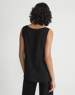 Silk Double Georgette Sleeveless Blouse -Urban Chic Wear Store mbbr2r 6013 black back