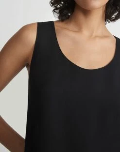Silk Double Georgette Sleeveless Blouse -Urban Chic Wear Store mbbr2r 6013 black detail