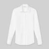 Stretch Cotton Straight Shirt -Urban Chic Wear Store mbcs7r 0231 white flat