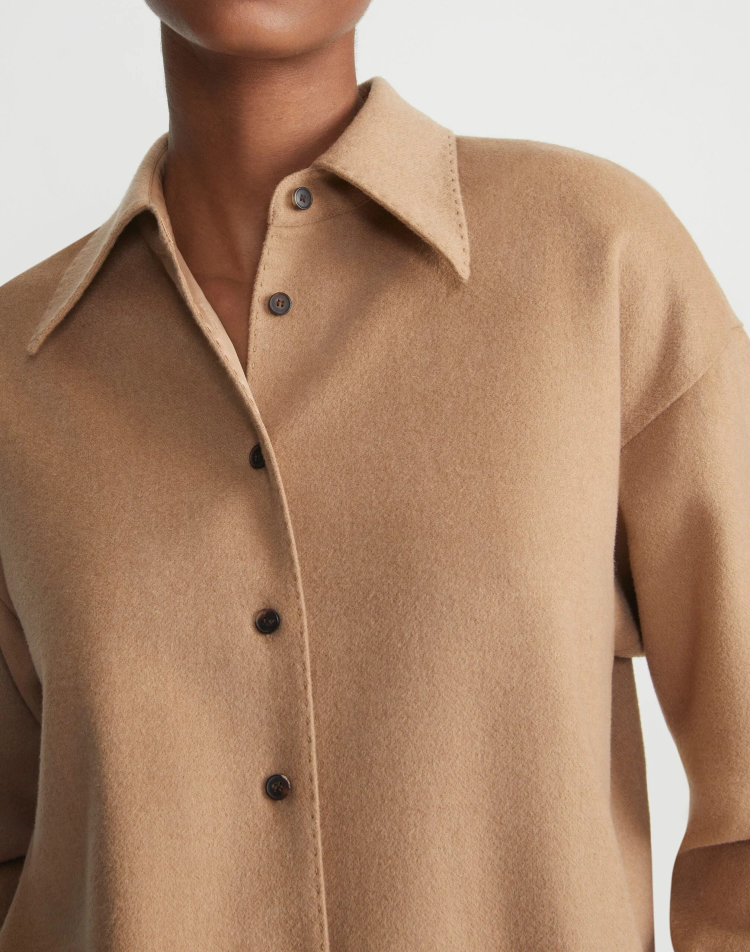 Camel Hair Drop Shoulder Shirt Jacket 6 Camel Hair Drop Shoulder Shirt Jacket - Image 4