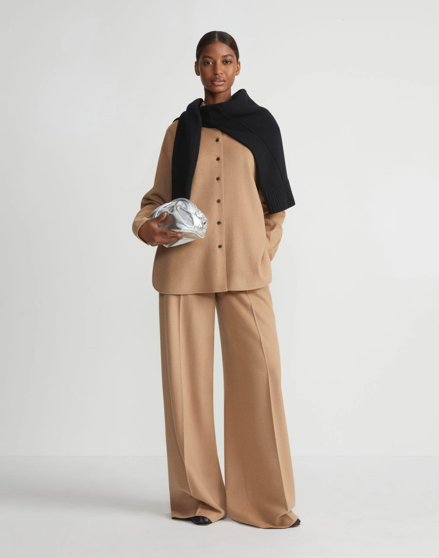 Camel Hair Drop Shoulder Shirt Jacket 7 Camel Hair Drop Shoulder Shirt Jacket - Image 5