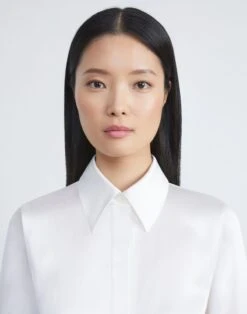 Silk Charmeuse French Cuff Blouse 9 Silk Charmeuse French Cuff Blouse -Urban Chic Wear Store mbeg4r 2629 cloud detail