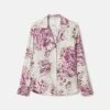 Spotted Glaze Print Silk Twill Collared Blouse -Urban Chic Wear Store mbfg6r 2c87 violet ash multi flat