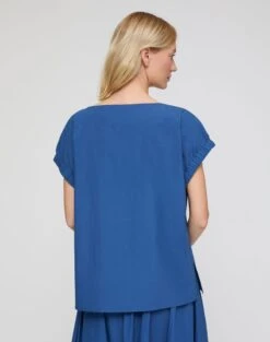 Travel Cotton Gathered Cuff Shirt -Urban Chic Wear Store mbfh7r 1x40 royale back