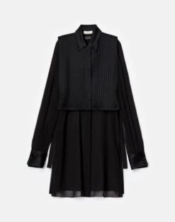 Silk Georgette Convertible Tuxedo Tunic & Vest