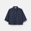 Lightweight Denim Cropped Shirt 2 Lightweight Denim Cropped Shirt -Urban Chic Wear Store mbfj8r 2c69 indigo flat