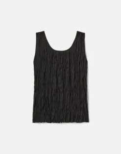Hand Plissé Sleeveless Blouse