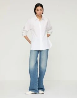 Organic Cotton Poplin Pintuck Back Bridgehampton Shirt -Urban Chic Wear Store mbfk4r 1r48 white full