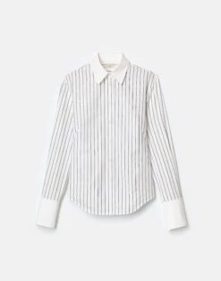 Striped Cotton Poplin Fitted Shirt