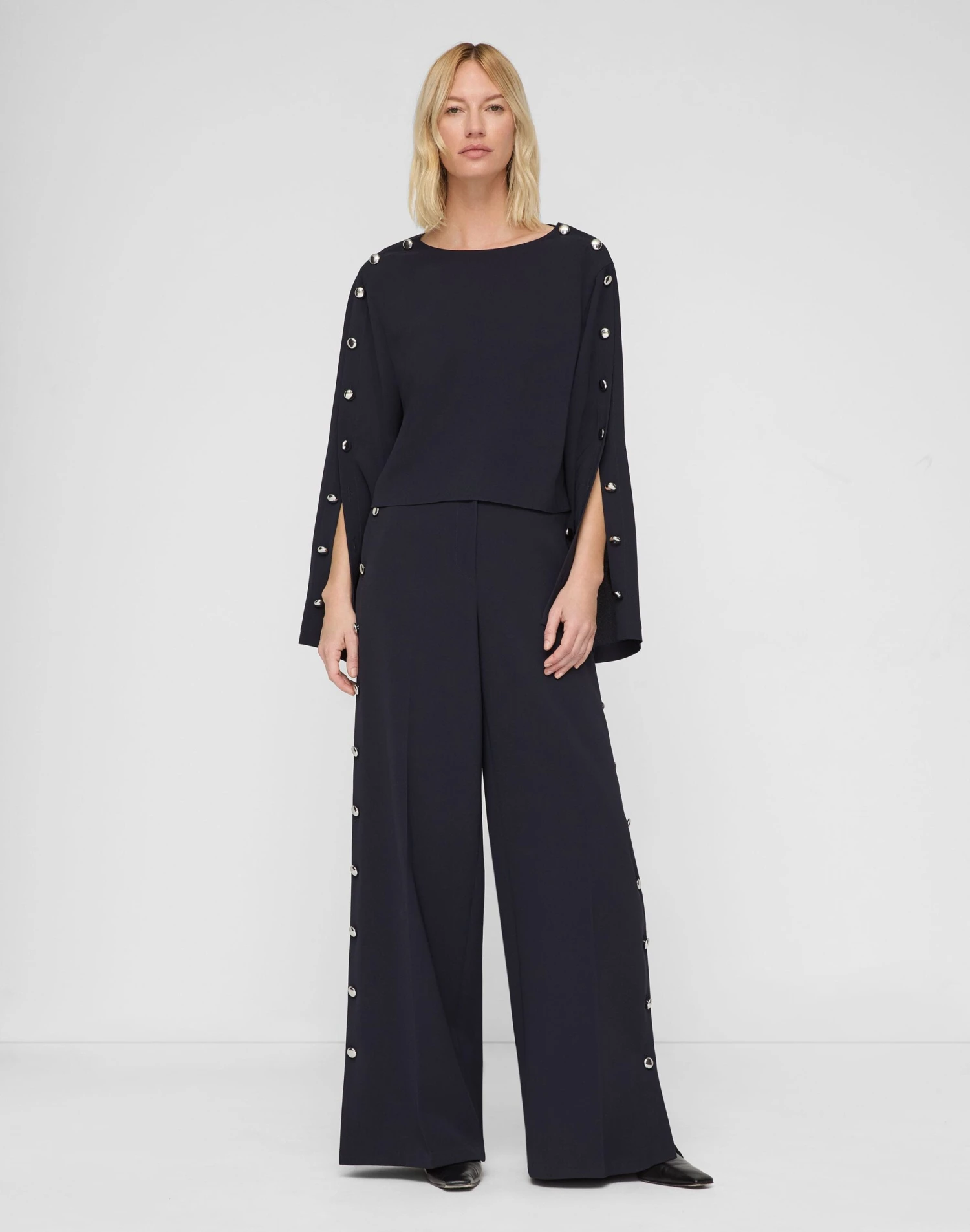 Responsible Finesse Crepe Button Sleeve Blouse 6 Responsible Finesse Crepe Button Sleeve Blouse - Image 4