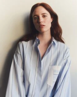 Striped Cotton Oversized Amagansett Shirt -Urban Chic Wear Store mbfl5r 2c65 oxford blue multi elevated hover