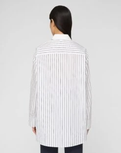Striped Cotton Poplin Collared Oversized Shirt 11 Striped Cotton Poplin Collared Oversized Shirt -Urban Chic Wear Store mbfl6r 2d01 bluebell multi back