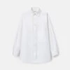 Organic Cotton Poplin Collared Oversized Shirt 2 Organic Cotton Poplin Collared Oversized Shirt -Urban Chic Wear Store mbfm5r 1r48 white flat