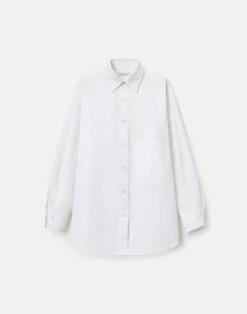 Organic Cotton Poplin Collared Oversized Shirt