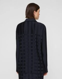 Recycled Satin Basketweave Plissé Blouse -Urban Chic Wear Store mbfm9r 1r84 ink back