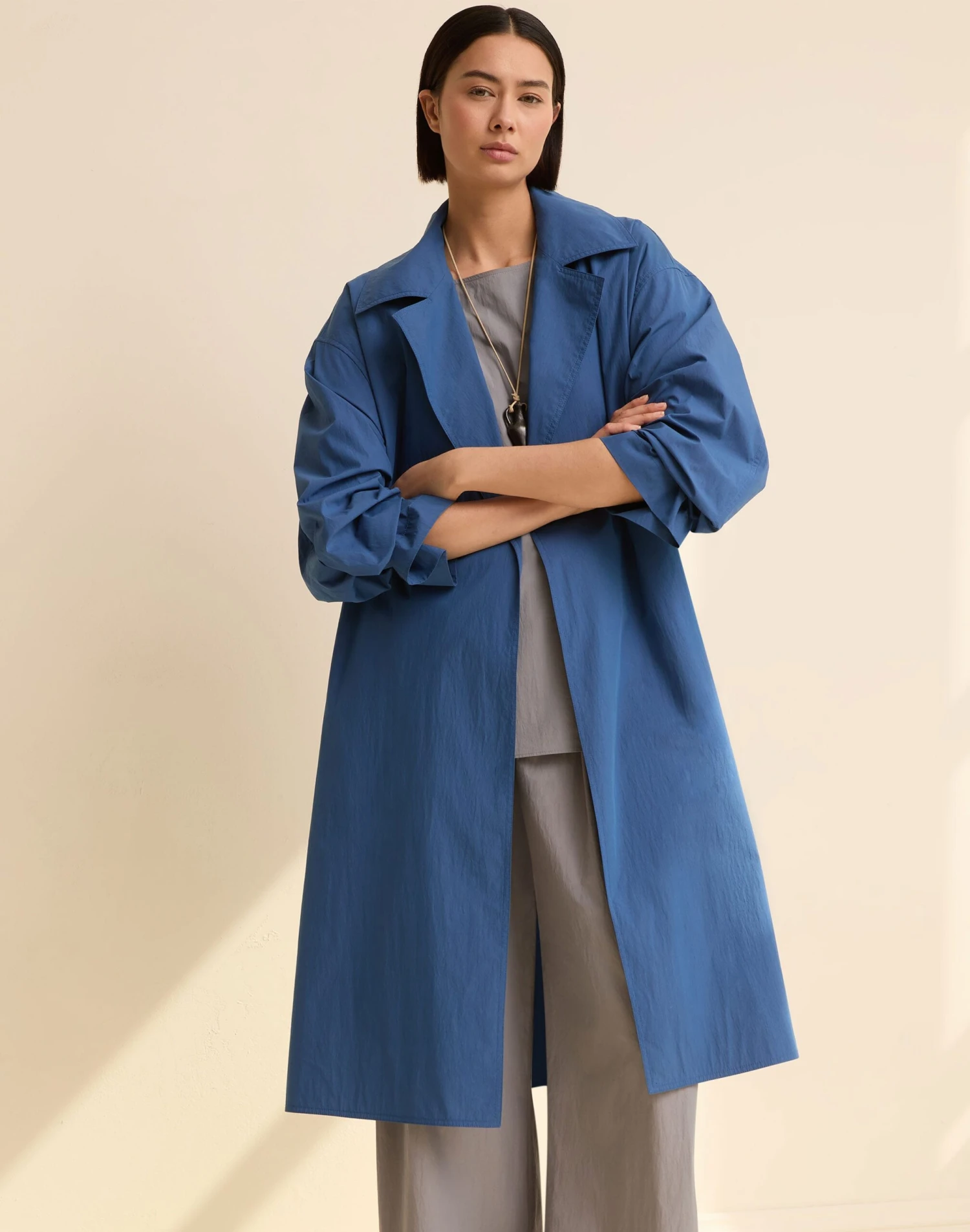 Travel Cotton Oversized Trench Coat 7 Travel Cotton Oversized Trench Coat - Image 5