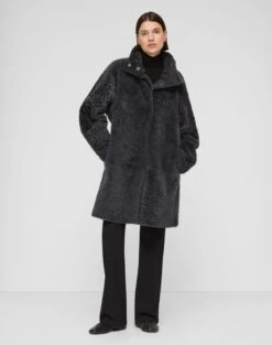 Wavy Shearling Reversible Coat -Urban Chic Wear Store mcc07v f612 graphite black default