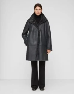 Wavy Shearling Reversible Coat -Urban Chic Wear Store mcc07v f612 graphite black default2