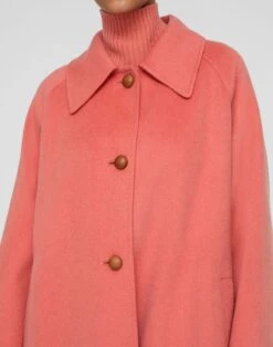 Cashmere Double Face Oversized Car Coat -Urban Chic Wear Store mcc35v 8318 altrosa pink detail