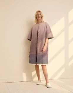 Ombré Elbow Sleeve Coat -Urban Chic Wear Store mcc63h 2c68 violet ash multi elevated hover