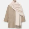 Two-Tone Cashmere Reversible Coat & Detachable Scarf 2 Two-Tone Cashmere Reversible Coat & Detachable Scarf -Urban Chic Wear Store mcc65h 8318 hickory oatmeal melange flat