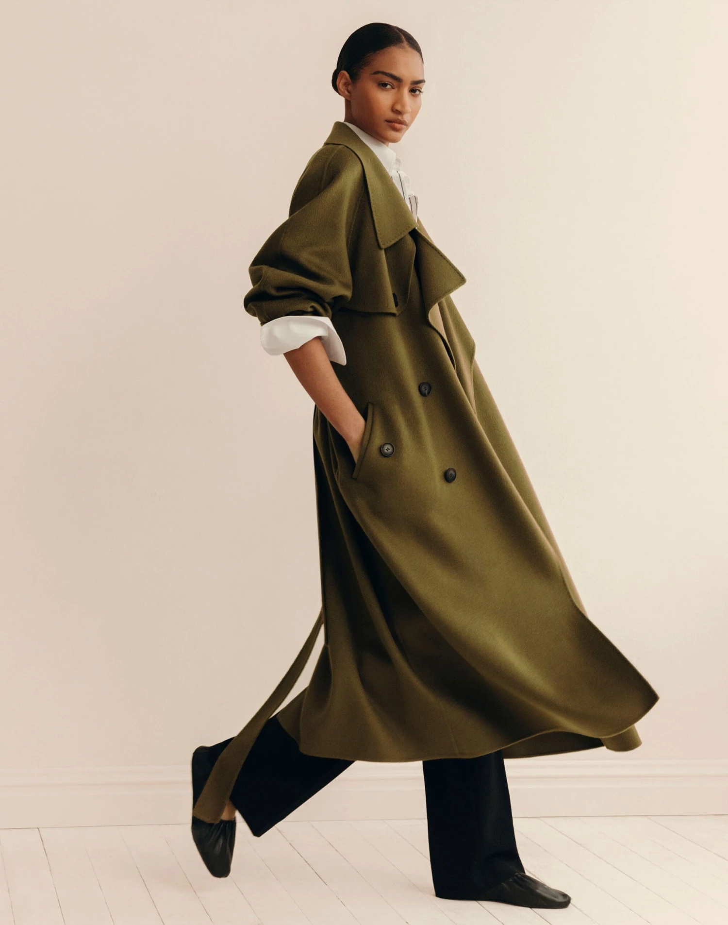 Cashmere Belted Oversized Trench Coat 6 Cashmere Belted Oversized Trench Coat - Image 4