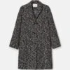 Wool-Cotton Bouclé Tweed Three Button Coat -Urban Chic Wear Store mcc71h 2c95 black multi flat