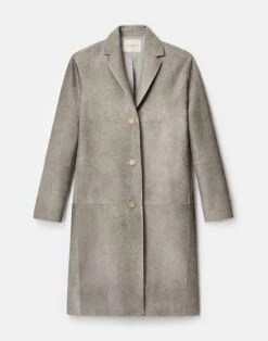 Calf Hair Three Button Coat