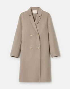 Wool-Cashmere Double Face Double Breasted Coat