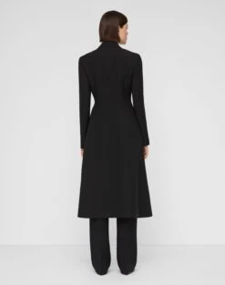 Wool-Silk Crepe Tuxedo Coat 9 Wool-Silk Crepe Tuxedo Coat -Urban Chic Wear Store mcc75h 1u35 black back