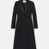 Wool-Silk Crepe Tuxedo Coat -Urban Chic Wear Store mcc75h 1u35 black flat