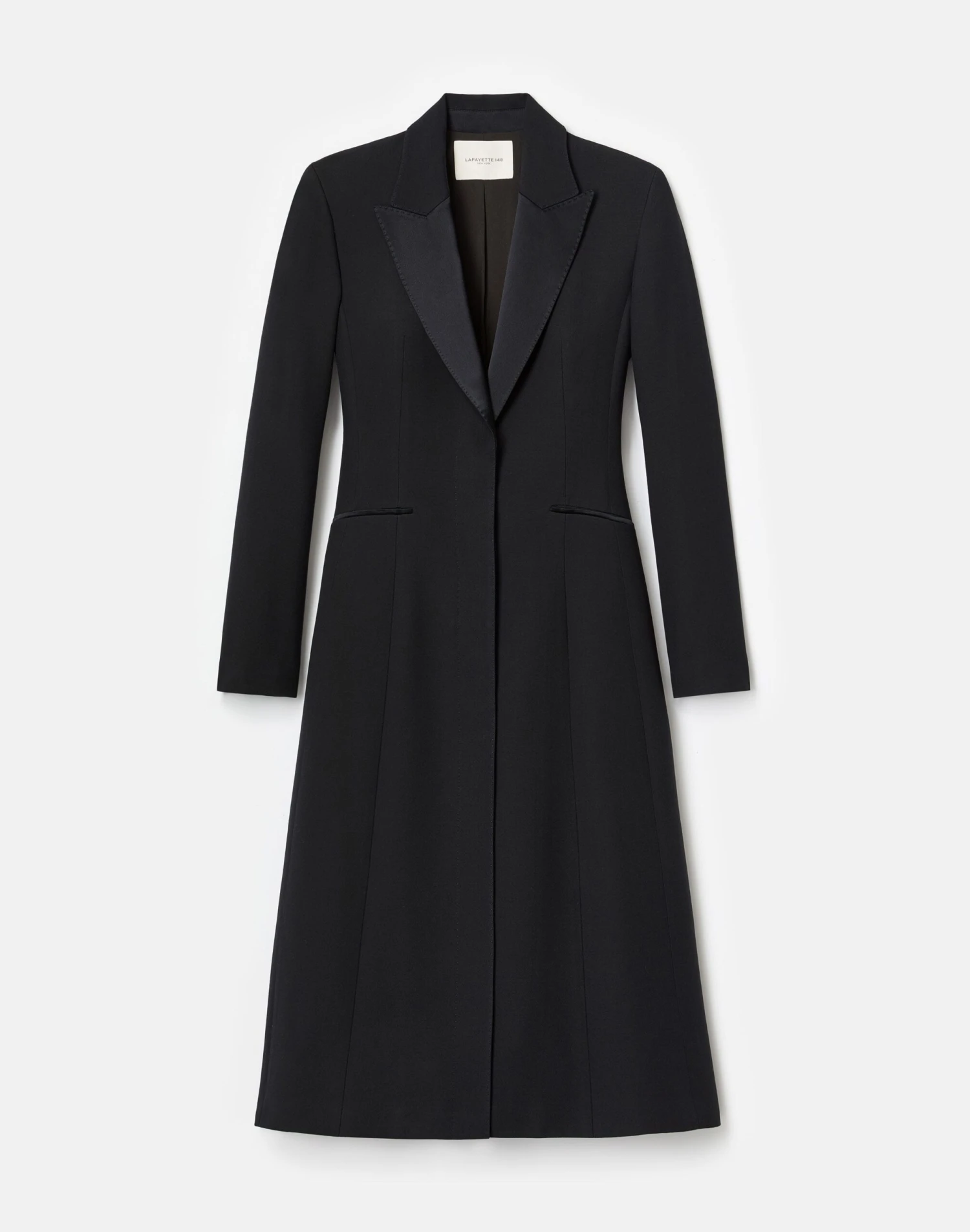 Wool-Silk Crepe Tuxedo Coat 3 Wool-Silk Crepe Tuxedo Coat