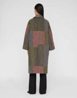 Fragment Jacquard Car Coat -Urban Chic Wear Store mcc76r 2d24 forage green multi back