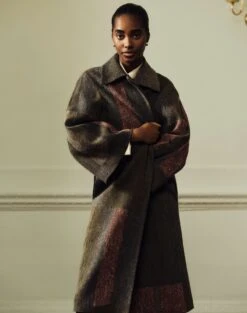 Fragment Jacquard Car Coat -Urban Chic Wear Store mcc76r 2d24 forage green multi elevated