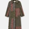 Fragment Jacquard Car Coat -Urban Chic Wear Store mcc76r 2d24 forage green multi flat
