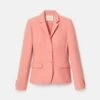 Wool-Silk Crepe Three-Button Academy Blazer -Urban Chic Wear Store mjcq9a 1u35 altrosa pink flat