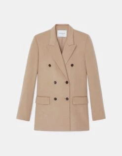 Camel Hair Double-Breasted Trinity Blazer