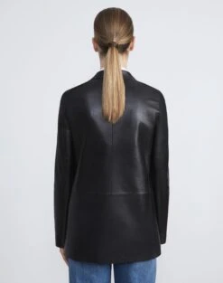 Nappa Leather Blazer -Urban Chic Wear Store mjcx1h l485 black back