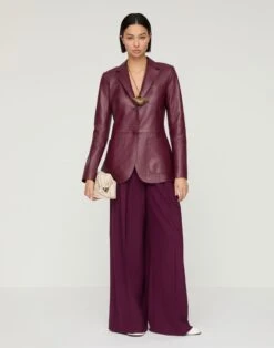 Nappa Leather Three Pocket Blazer 11 Nappa Leather Three Pocket Blazer -Urban Chic Wear Store mjde1h l215 violet ash full