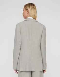 Responsible Virgin Wool Neapolitan Jacket -Urban Chic Wear Store mjds9h 1r73 grey heather back