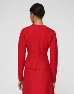 Organic Cotton Dobby Asymmetric Fitted Jacket -Urban Chic Wear Store mjdt5r 2d00 spark back