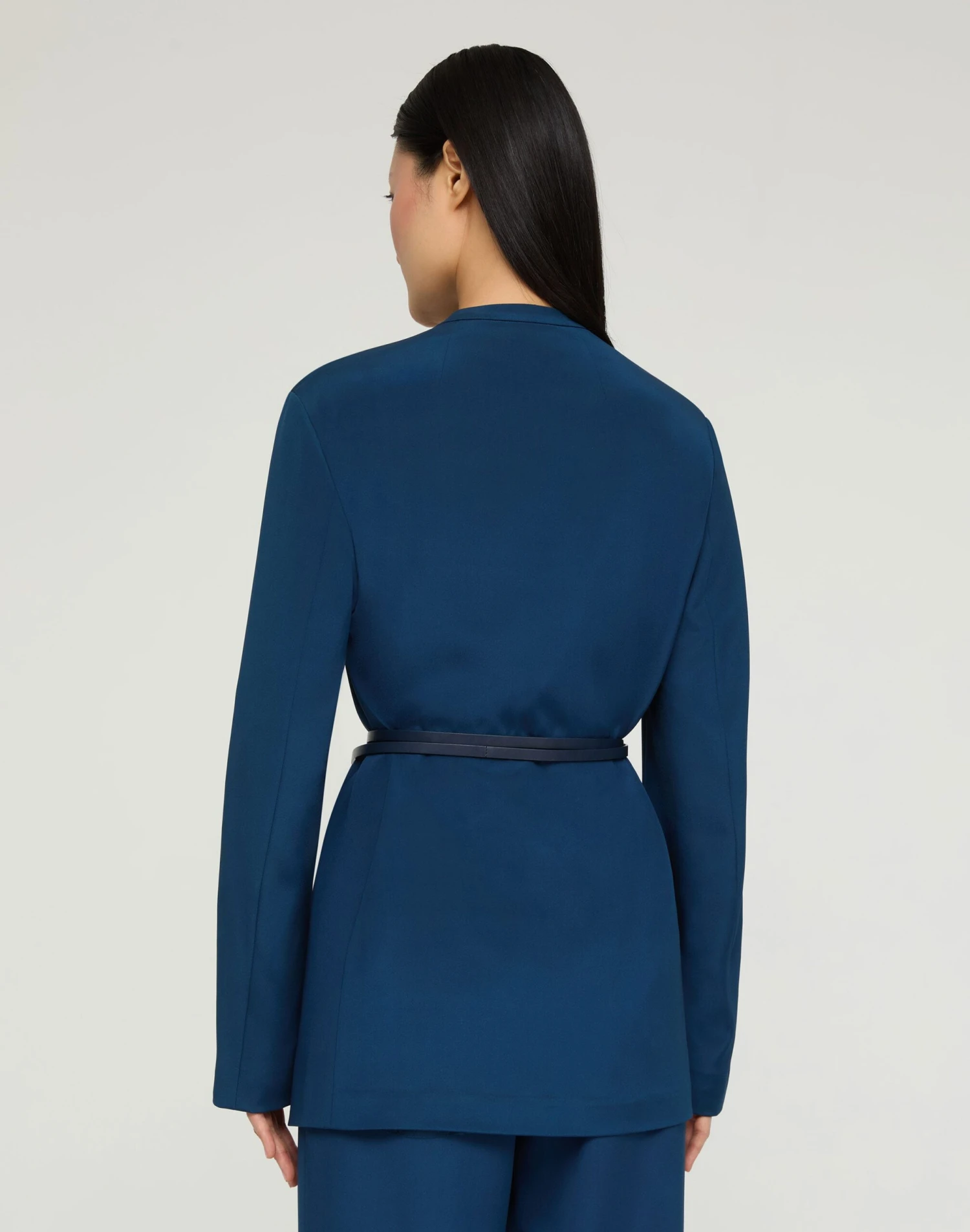 Organic Silk Crepe De Chine Belted Cardigan Jacket & Vest 6 Organic Silk Crepe De Chine Belted Cardigan Jacket & Vest - Image 4