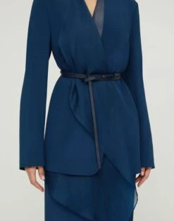 Organic Silk Crepe De Chine Belted Cardigan Jacket & Vest 10 Organic Silk Crepe De Chine Belted Cardigan Jacket & Vest -Urban Chic Wear Store mjdt8t 5553 lido blue detail