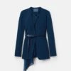 Organic Silk Crepe De Chine Belted Cardigan Jacket & Vest -Urban Chic Wear Store mjdt8t 5553 lido blue flat