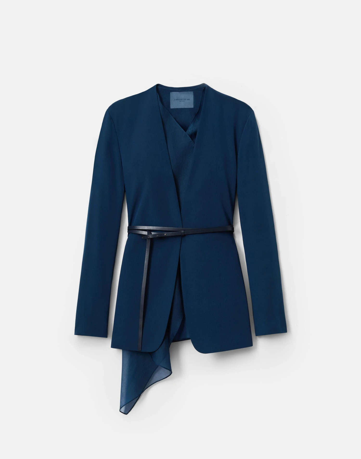 Organic Silk Crepe De Chine Belted Cardigan Jacket & Vest 3 Organic Silk Crepe De Chine Belted Cardigan Jacket & Vest